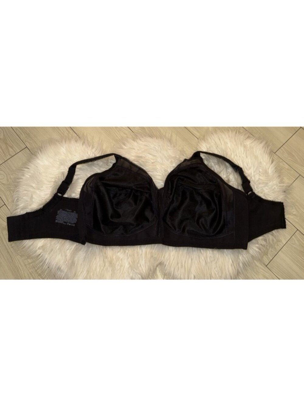 Playtex 4693 18 Hour Original Comfort Strap Bra WF Floral Womens 48D Black - Picture 5 of 6